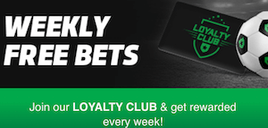 Premier Bet loyalty club - weekly free bets