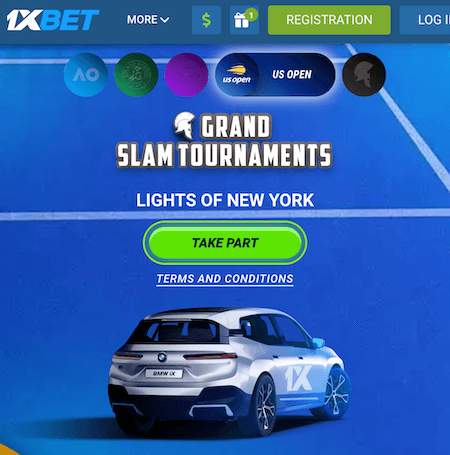 1xbet Grand Slam Tournament for US Open